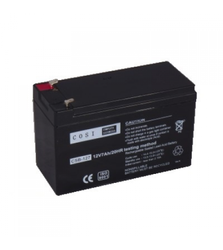 COSI CSB-127 12V 7Ah 7.2Ah 20HR 4.8mm T1 151x65x94mm VRLA Lead Acid Battery