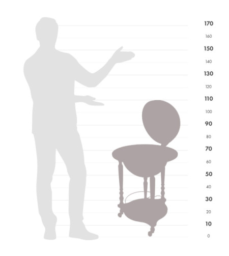 Напольный глобус Da Vinci шкаф для напитков Zoffoli на колесах Rust
