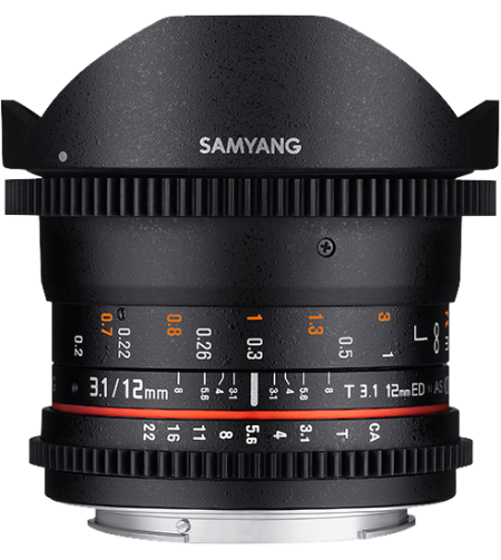 Samyang 12mm T3.1 VDSLR ED AS NCS Fish-Eye Canon M