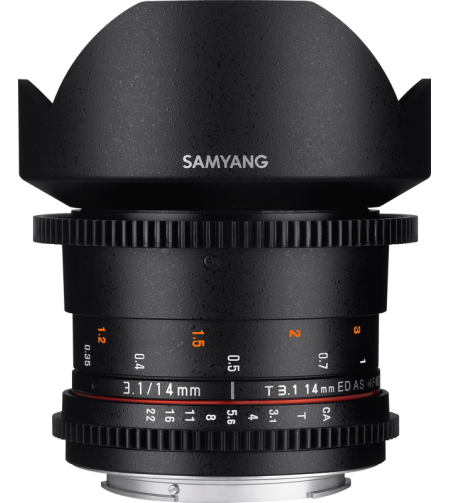 Samyang 14mm T3.1 VDSLR ED AS IF UMC II Canon EF