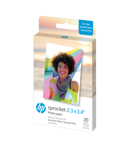 HP Zink Paper Sprocket Select 20 Pack 2,3x3,4''