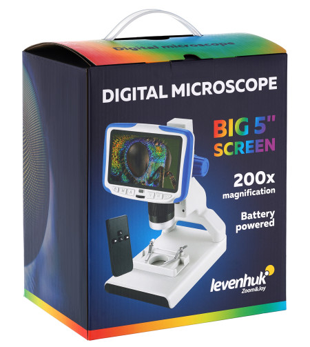 Microscope, Levenhuk Rainbow 7x-200x, DM500 LCD Digital