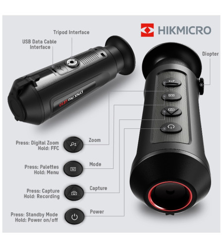 Тепловизионный монокль HIKMICRO LYNX PRO LH15 15MM 8X 384X288 WI-FI