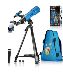 Телескоп-рефрактор BRESSER JUNIOR 70/400 с рюкзаком синий