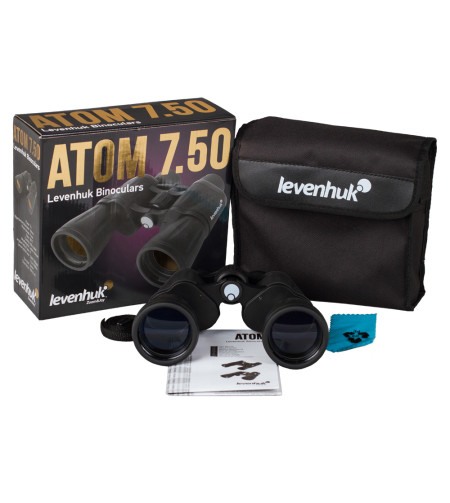 Levenhuk Atom 7x50  Компактный, Компактный, Влагостойкий, Карманный Бинокль с Призмой Руф