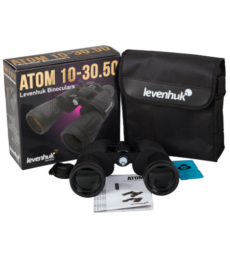 Levenhuk Atom 10-30x50  Компактный, Влагостойкий  Бинокль с Призмой Порро