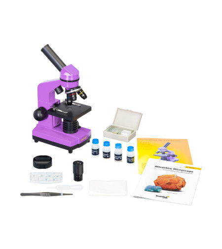 Microscope with Experimental Kit K50 2L Levenhuk Rainbow 40x - 400x Amethyst