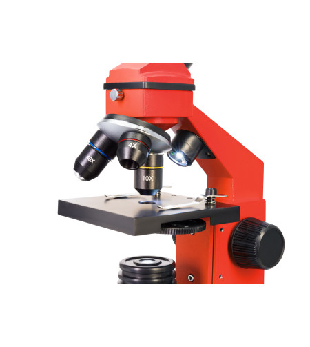 Microscope Levenhuk Rainbow 2L PLUS Orange 64x - 640x with experiment kit K50