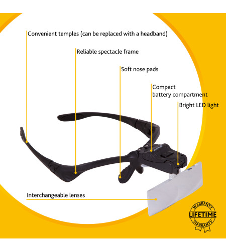Лупа-Oчки Levenhuk Zeno Vizor G3+