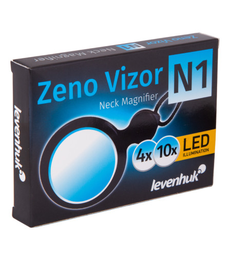 Лупа нашейная Levenhuk  Vizor N1 LED 46mm  4x-10x