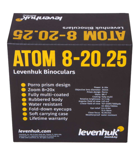 Levenhuk Atom 8–20x25 Бинокль