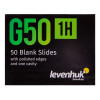 Levenhuk G50 1H Single Cavity Blank Slides, 50 pcs