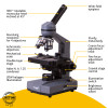 Biologinis mikroskopas su koordinuotu stumdomu staliuku Levenhuk 320 40x-1000x