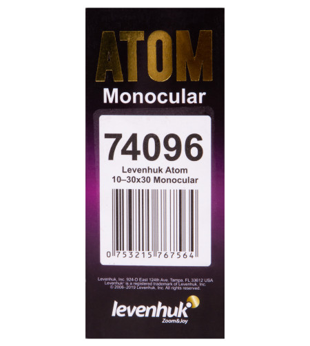 Монокуляр Levenhuk Atom 10–30х30