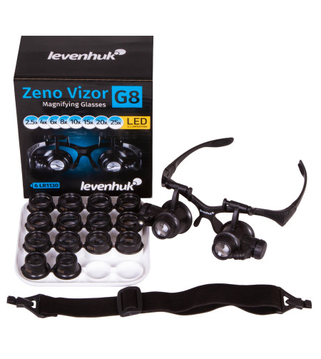 Levenhuk Zeno Vizor G8 Magnifying Glasses 2.5/4/6/8/10/15/20/25x