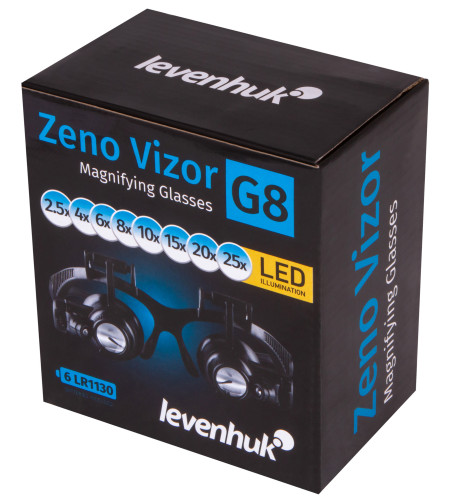 Levenhuk Zeno Vizor G8 Magnifying Glasses 2.5/4/6/8/10/15/20/25x