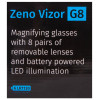 Levenhuk Zeno Vizor G8 Magnifying Glasses 2.5/4/6/8/10/15/20/25x