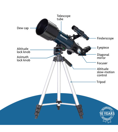 Телескоп Discovery Sky Trip ST70 70/400 140x с книгой