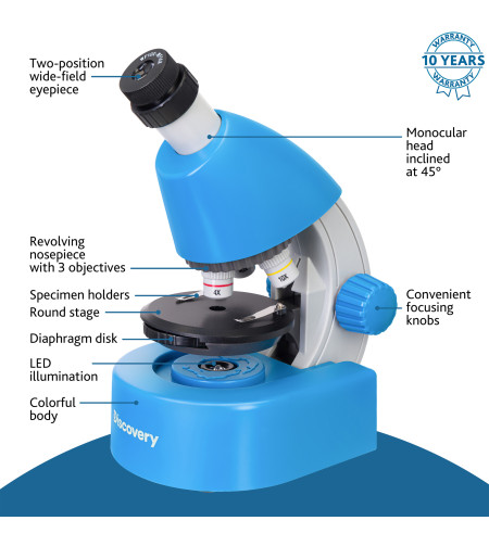 Microscope Discovery Micro Gravity 40x-640x with book