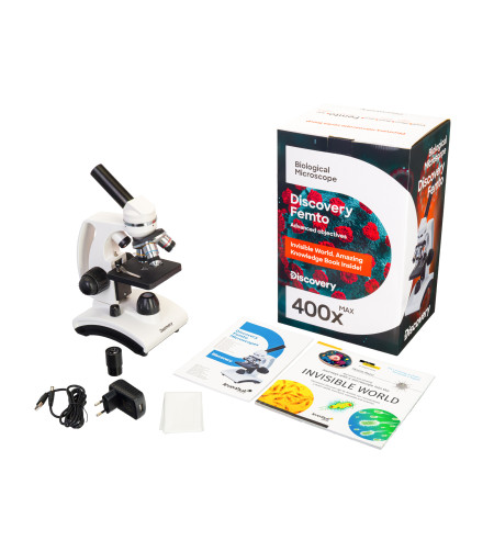 Microscope Discovery Femto Polar with book