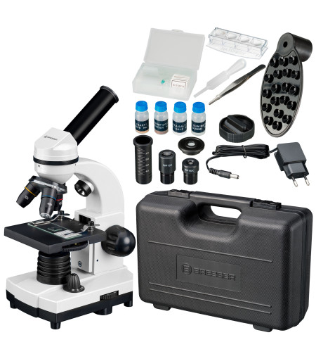 BRESSER JUNIOR Biolux SEL Student Microscope with hard shell case