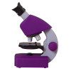 Microscope, Bresser Junior 40x-640x, violet with experiment kit, with phone adaptor