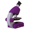 Microscope, Bresser Junior 40x-640x, violet with experiment kit, with phone adaptor