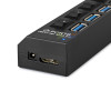 7 port USB 2.0 3.0 HUB W/ Power On/Off Switch High Speed Adapter Cable For PC RF