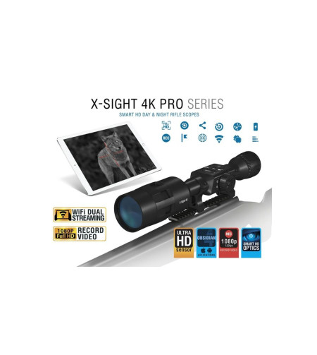 Päev / öö Smart Ultra HD vintpüssi sihik X-SIGHT 4K PRO 5-20X ATN