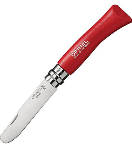 KNIFE OPINEL BLISTER ROUND ENDED RED NR 7