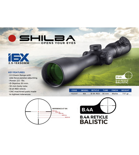 Rifle Scope Shilba Gold Medal 2.5-15x50 mm