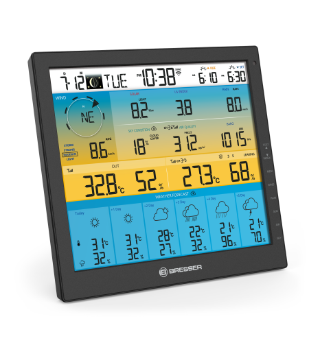 BRESSER 7-в-1 6 дней 4CAST PRO SF WIFI солнечный погодный центр 7-в-1