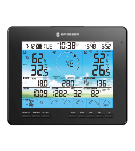 BRESSER 7-в-1 солнечный 6-дневный погодный центр 4CAST PRO Wi-Fi