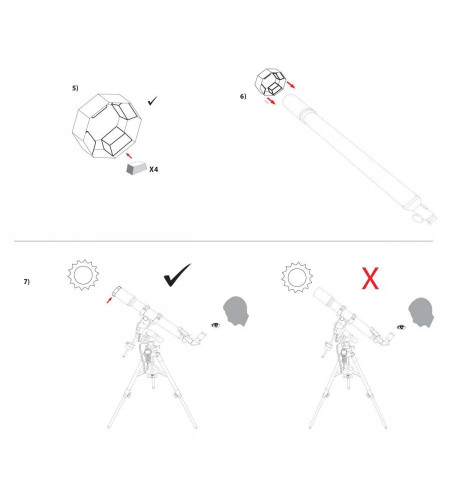 Солнечный фильтр на телескоп EXPLORE SCIENTIFIC for 80-102мм
