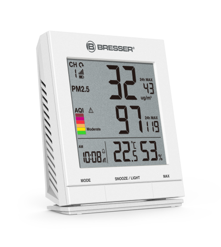 BRESSER PM2.5 / PM10 Измеритель содержания твердых частиц с беспроводным датчиком