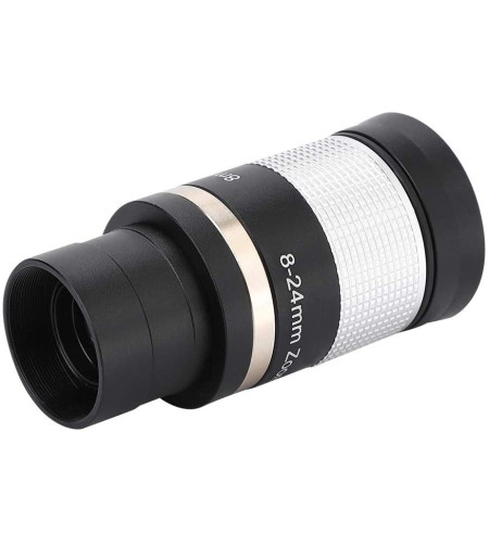 Eyepiece with zoom, Multi Coated Optic Lens for Telescope, Metal, 8x-24x 1.25"