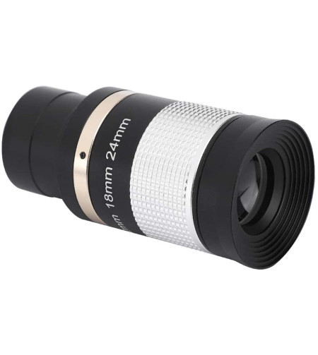 Eyepiece with zoom, Multi Coated Optic Lens for Telescope, Metal, 8x-24x 1.25"