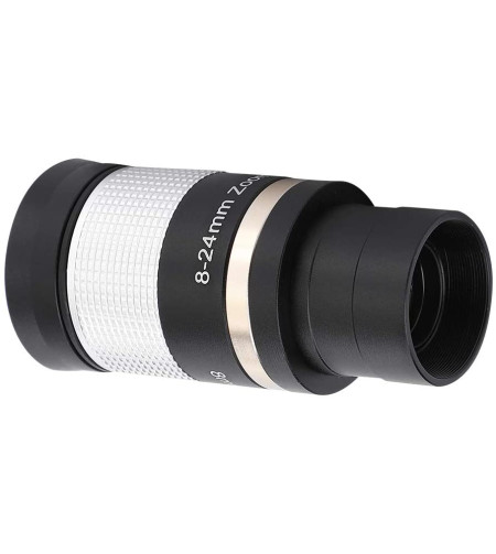 Eyepiece with zoom, Multi Coated Optic Lens for Telescope, Metal, 8x-24x 1.25"