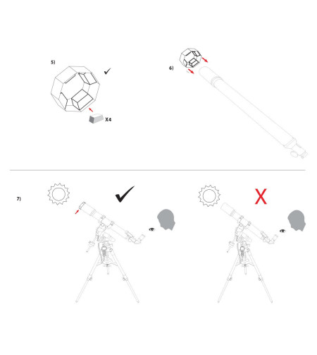 Солнечный фильтр для телескопов 60-80 мм,  Sun Catcher, EXPLORE SCIENTIFIC