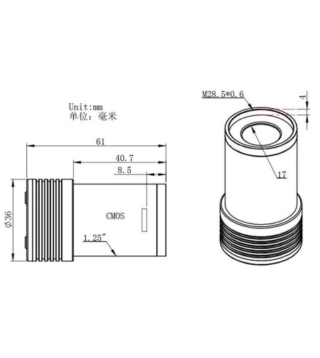 Teleskopo kamera ASI 120MM Mini Mono, ZWO