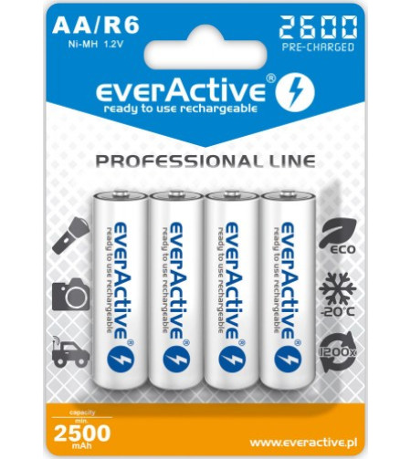 everActive Ni-MH R6 AA 2600 mAh Professional Line