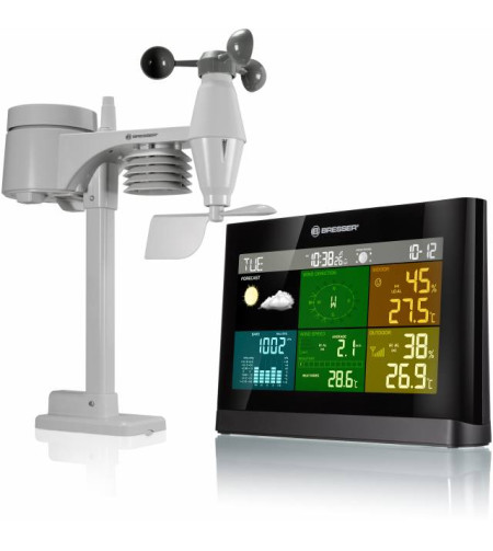 BRESSER 5-in-1 Comfort Weather Center with Colour Display black