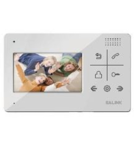 4" simple video door phone, door unlock, PW02 adapter, WHITE