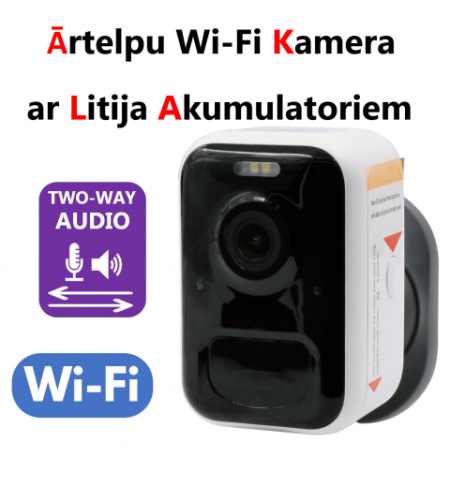 WiFi Camera with battery 2.0 Megapixel, Two Way Audio