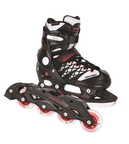 Tempish Clips Duo Adjustable Ice/Inline Skates Size 29-32