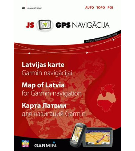 Latvijas karte Garmin navigācijai (Jana Seta)