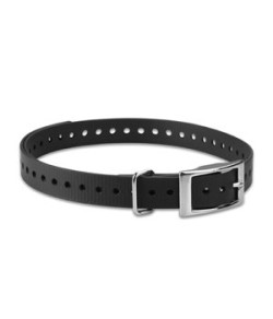 ACC,COLLAR STRAP,3/4",SQ-BUCKLE,TUCK-RING,NICKEL,BLACK
