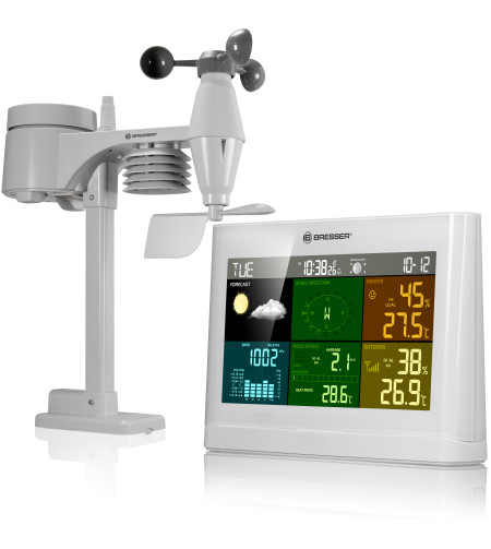 BRESSER 5-in-1 Comfort Weather Station with Colour Display white