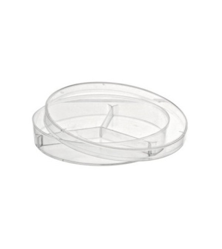 Plastic petri dishes, 90 mm (with compartments)