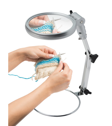 Sewing Magnifier BRESSER 2x/4x with LED Illumination, Diameter 120mm